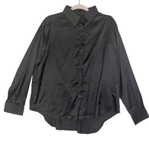 Women’s Black Button-Up Blouse‎ – Size Small